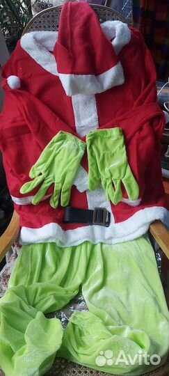 Костюм карнавальный Гринча новый