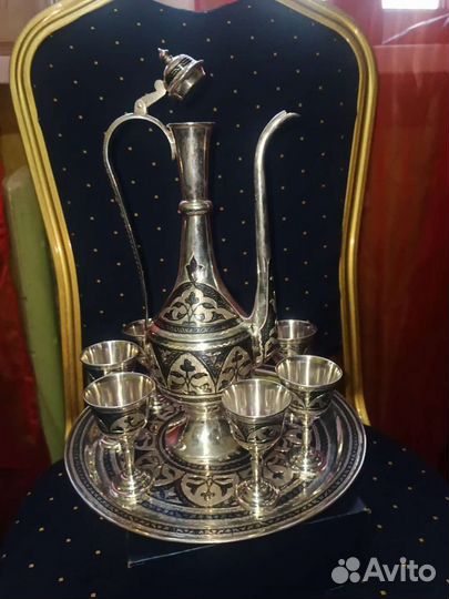 Коньячный набор. Серебро