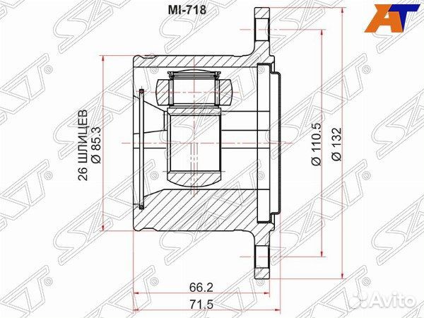 Шрус mitsubishi pajero