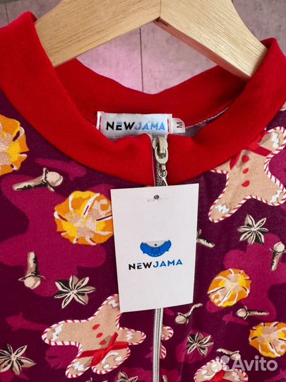 Пижама комбинезон утепленная новогодняя женская M