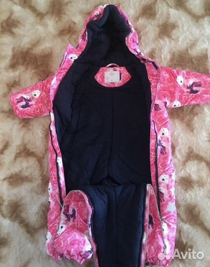 Зимний комбинезон для девочки с сапожками