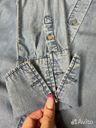Платье-рубашка mango denim