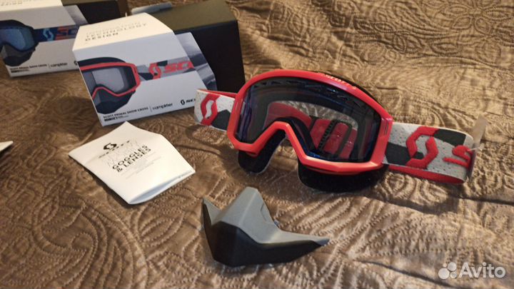 Очки снегоход квадроцикл Scott Primal MY23 Red/Blu