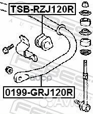 Стабилизатор задний 0199GRJ120R Febest