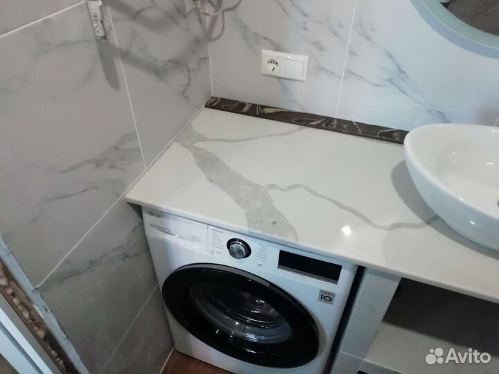 Столешница для ванной из искусственного камня