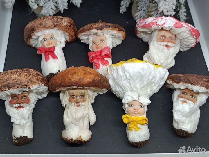 Ватные елочные игрушки, новогодний декор