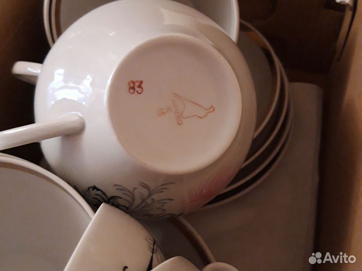 Чайный сервиз СССР дулево хризантемма