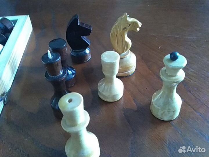 Шахматы СССР, дерево +отдельные фигурки