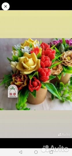 Весенние букетики из мыла. Листайте карусель