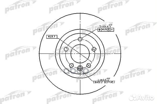 Диск тормозной передн VW:multivan V 04.03,tran