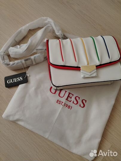 Сумка кросбоди guess. Белая(оф вайт). новая