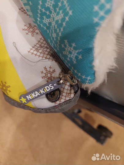Санки-коляска Ника детям 7-3 Скандинавский бирюзов