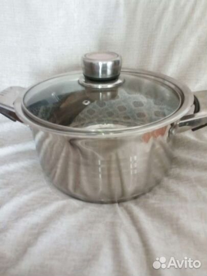 Кастрюля большая из нержавеющей стали 5л