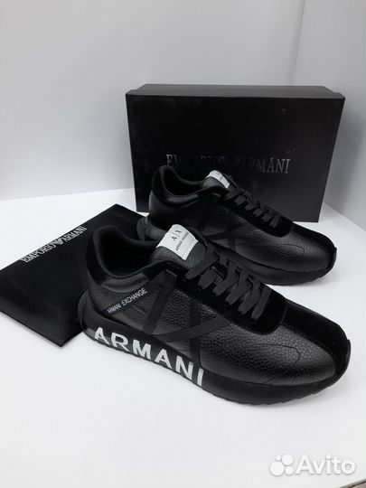 Кроссовки Armani мужские черные белым