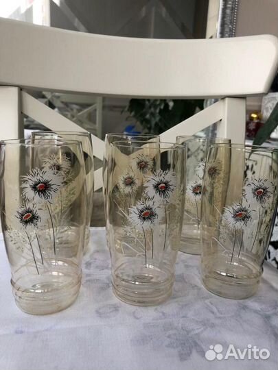 Бокалы из цветного стекла СССР