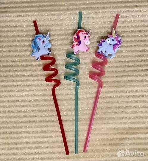 Трубочки для напитков с Единорогами фигурные