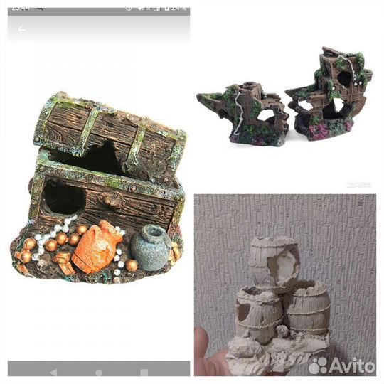 Украшение для аквариума аквариумный грот