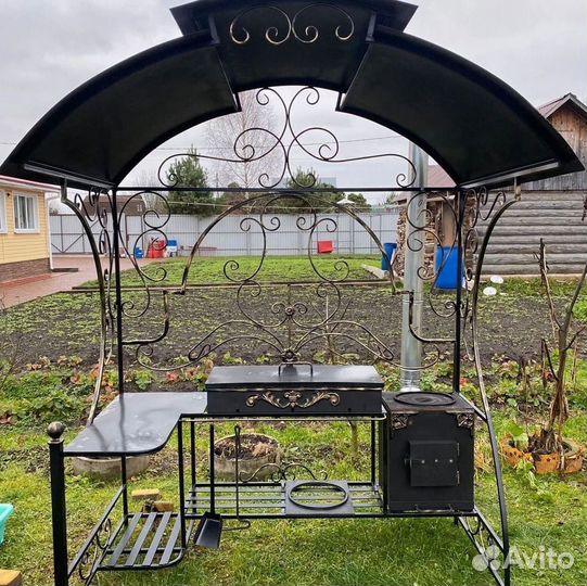 Мангал с печкой