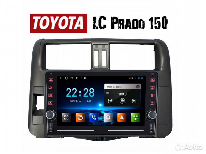 Topway ts10 Toyota LC Prado 150 LTE CarPlay 3/32gb