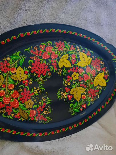 Поднос тарелка панно Хохлома
