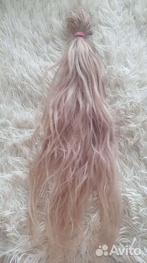 Волосы блонд 60см