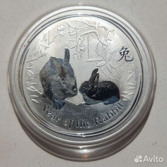1д год кролика, серебро 31.1гр