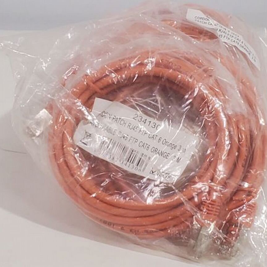 Патч-Корд Rj45 Ftp Cat6 Оранжевый 3 Метра - 5шт