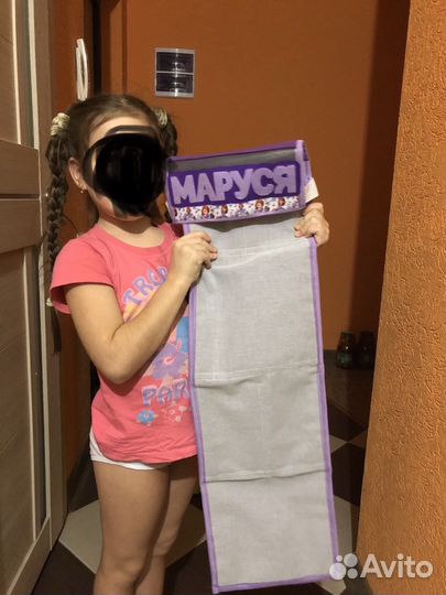 Кармашек для шкафчика в детском саду с именем Мару