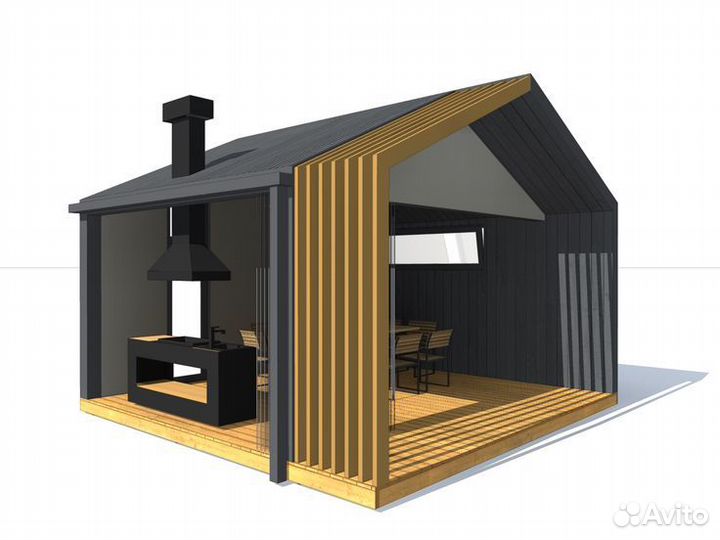 Бокс мангал беседка