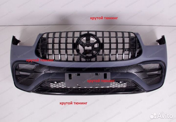 Бампер передний 63 AMG Mercedes GLE Coupe c167 чер