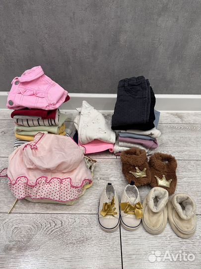 Вещи пакетом на девочку 62-80