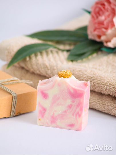 Мыло натуральное ручной работы твердое Эвкалипт