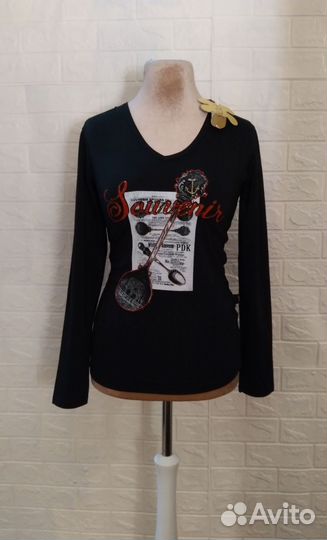 Лонгслив новый р.44-46 Италия Pdk хлопок