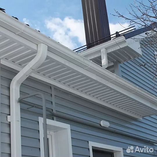 Водосточные желоба, трубы, воронки, кронштейны