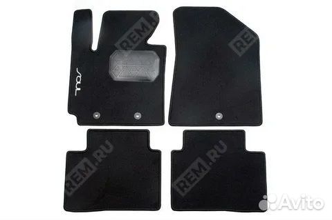 Коврик салона текстильный комплект 4 шт Y18 soul