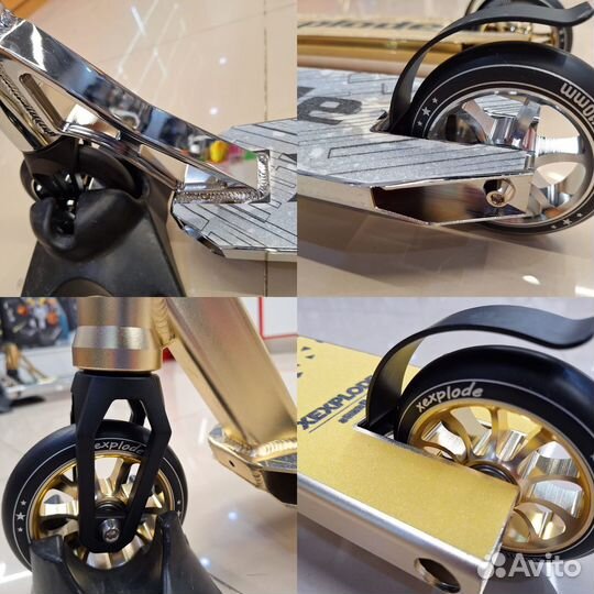 Трюковой самокат хром