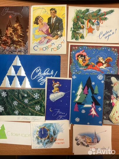 Открытки СССР 1 Мая, 7 ноября, Новогодние 60е г