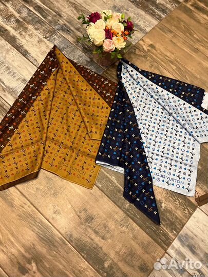 Шелковый платок шаль Louis Vuitton 2 оттенка