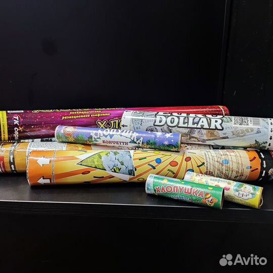 Хлопушки от 10 до 60 см Салют, Фейерверк