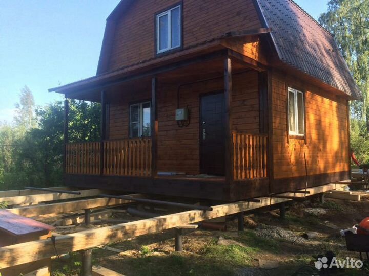 Перенос дома на винтовые сваи