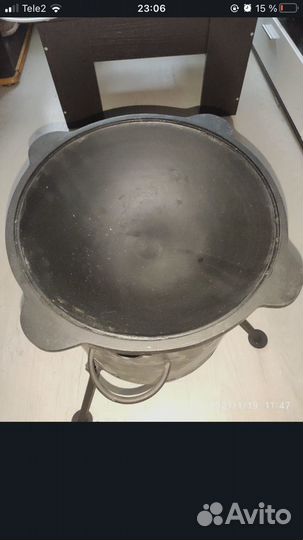 Казан чугунный с печкой