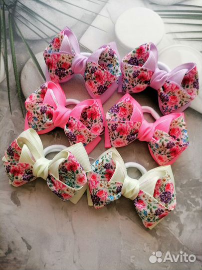 Бантики для волос ручной работы