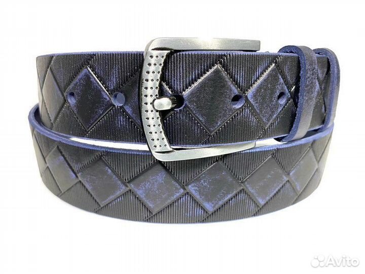 Ремень кожаный с тиснением 