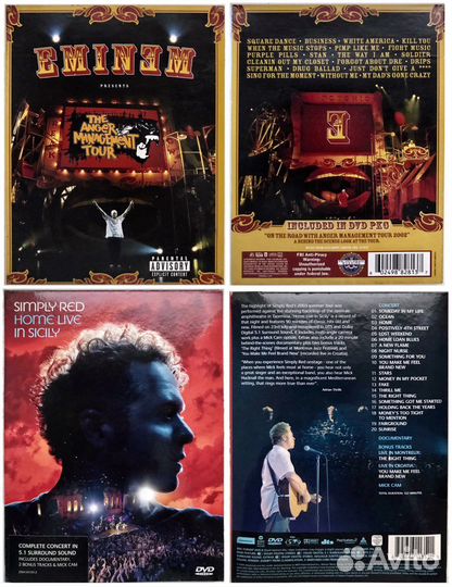 Коллекция музыки на оригинальных DVD пр-ва США