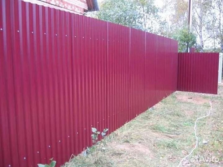 Забор из профнастила,ворота быстро