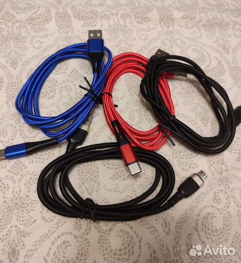 Кабель micro USB/type C/lightning (iPhone)