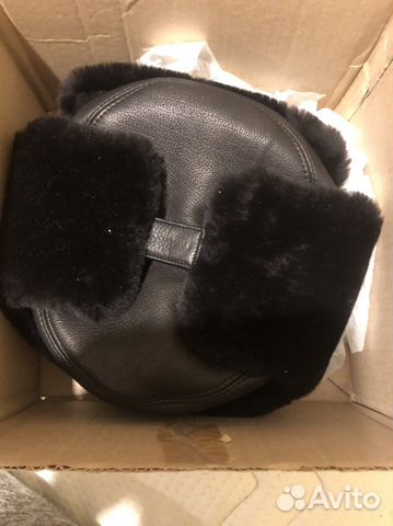 Шапка ушанка мужская нат.кожа, мутон, новая