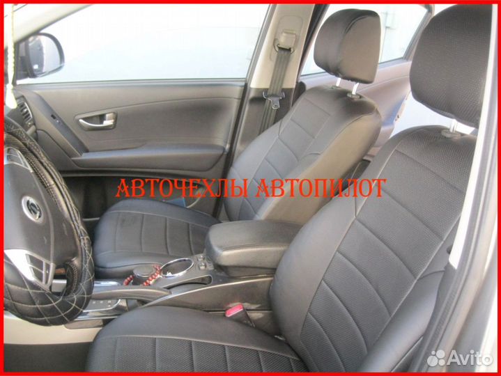 Чехлы Автопилот Ssangyong Actyon из экокожи чёрные
