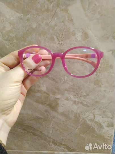 Очки новые оправа розовая на девочку