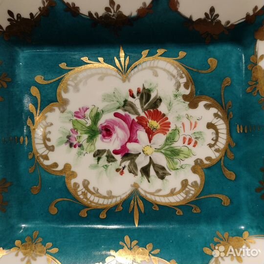 Антикварная фарфоровая тарелка из Франции